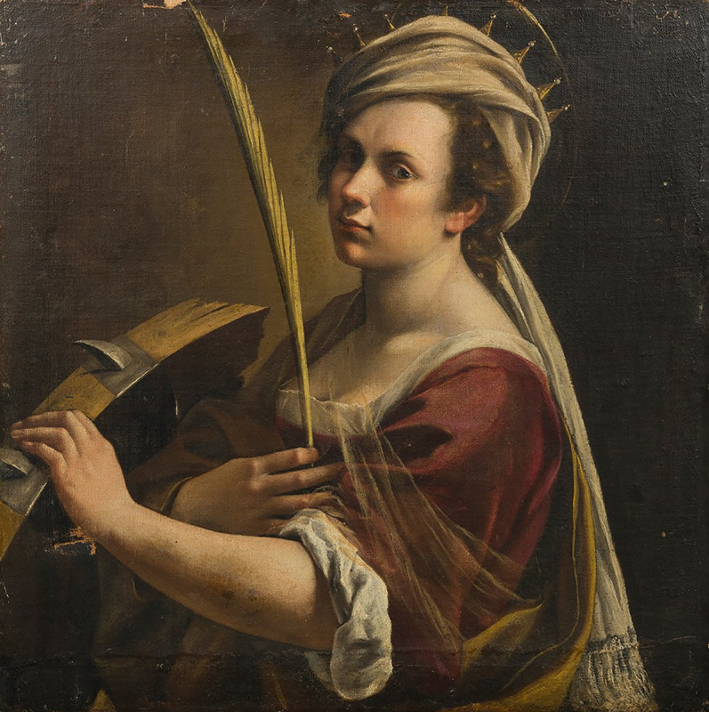 Artemisia Gentileschi. Self-portrait as Saint Catherine