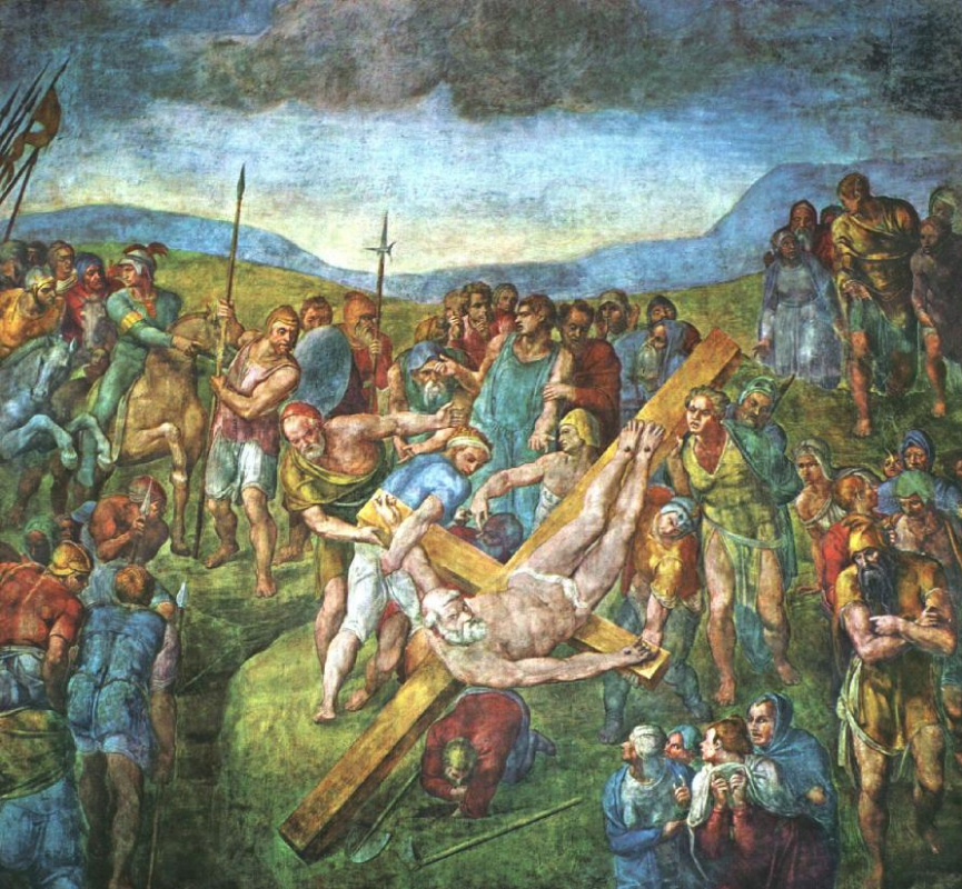 Michelangelo Buonarroti. The Crucifixion Of St. Peter