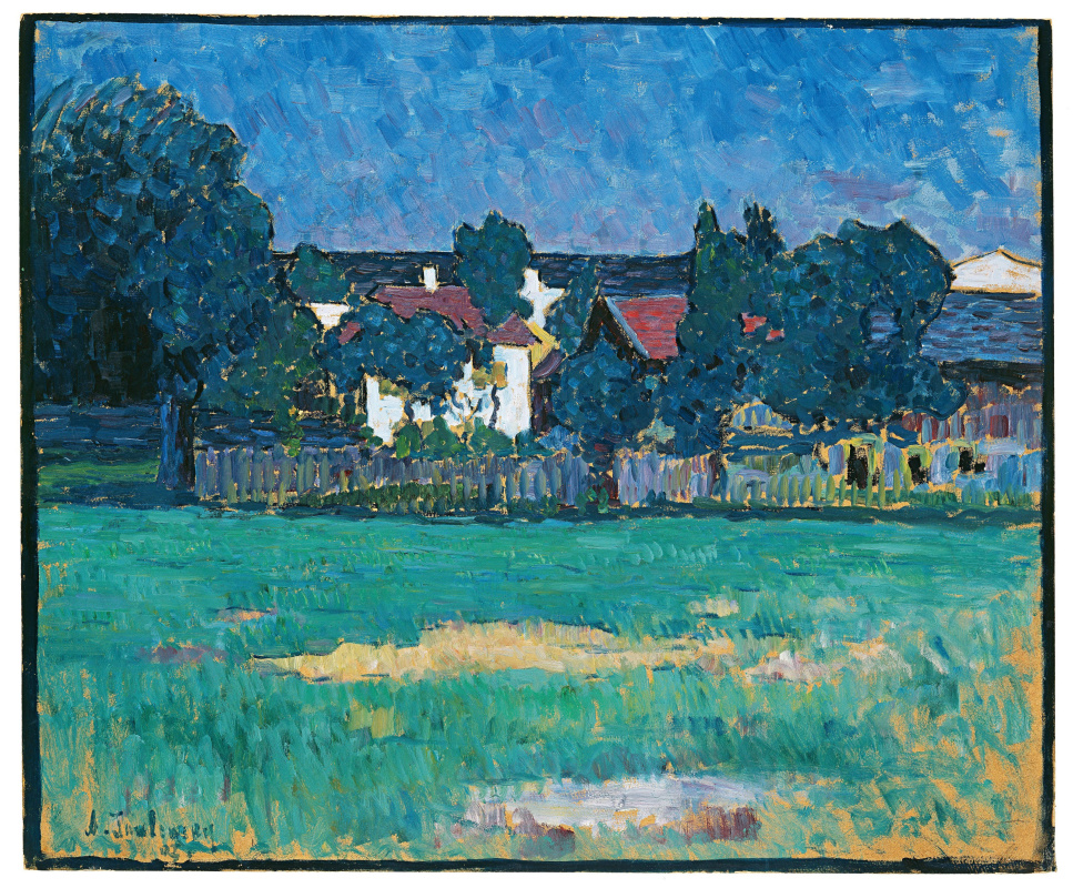 Alexej von Jawlensky. Landscape with houses and a meadow