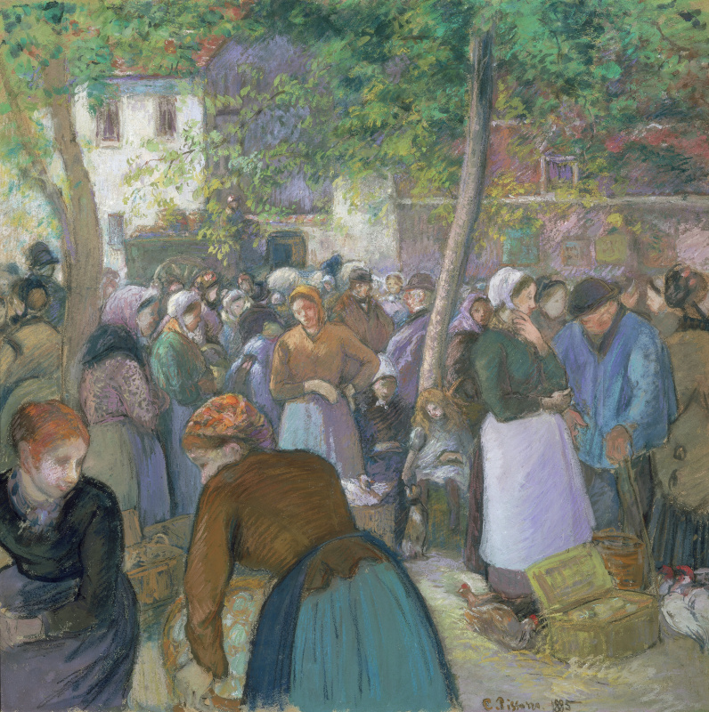 Camille Pissarro. Bird Market in Gisora