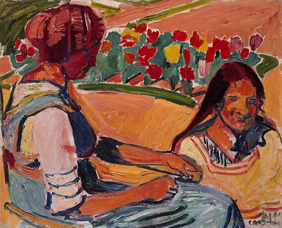 Cuno Amiet. Anna Амье et Грети au soleil