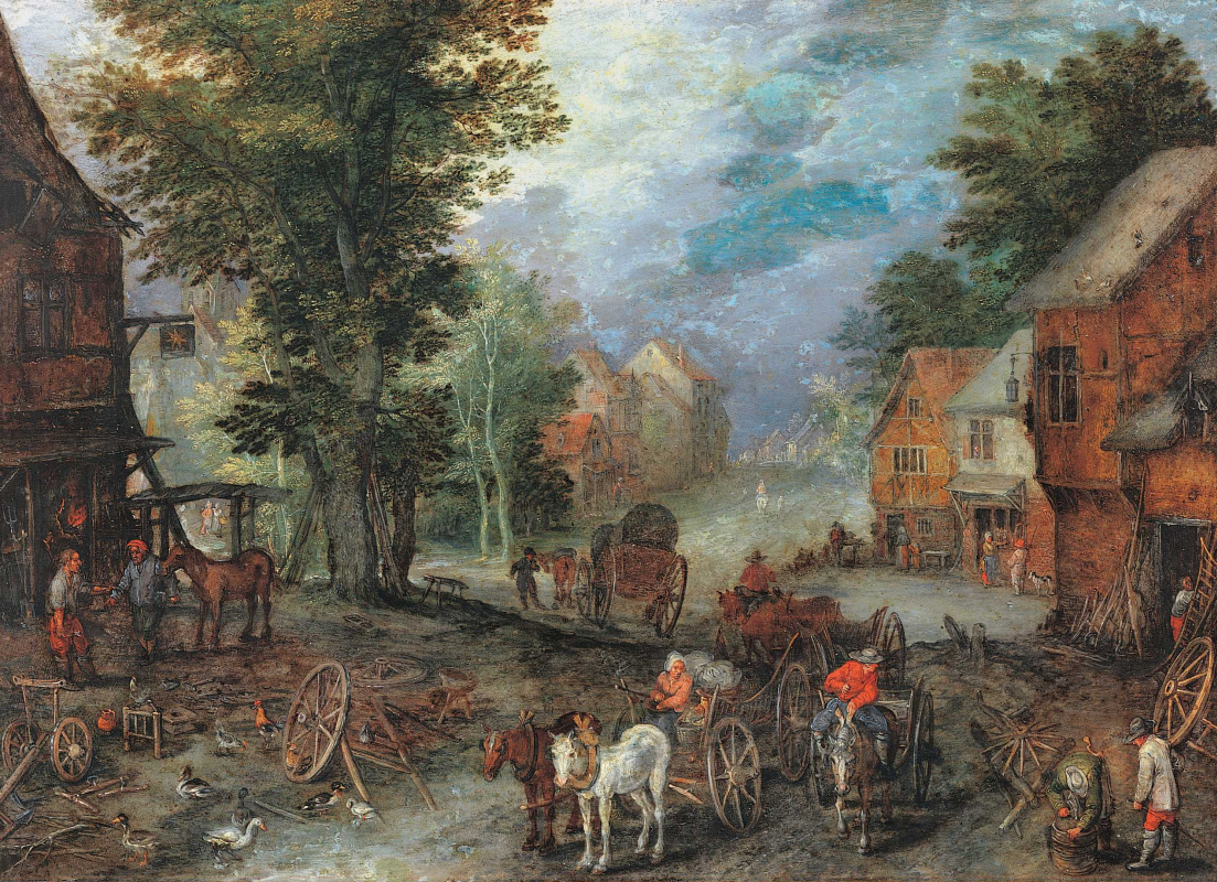 Jan Bruegel The Elder. Landscape with forge