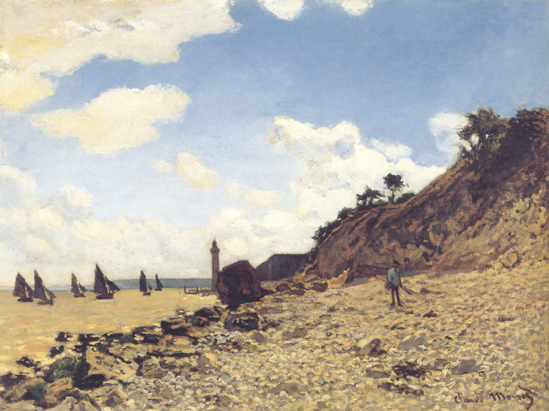 Claude Monet. The beach in Honfleur