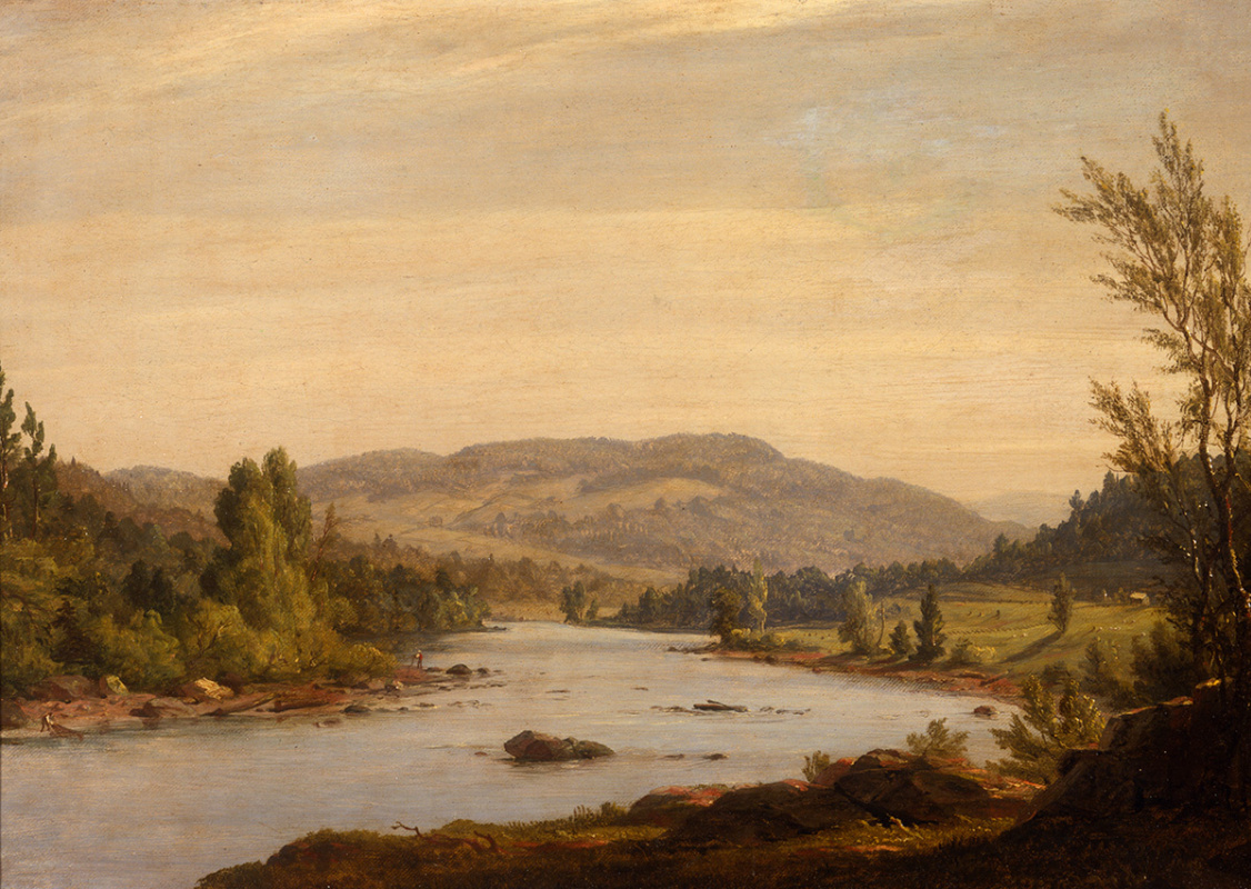 Sanford Robinson Gifford. Landscape with a River (Scene in Northern New York)