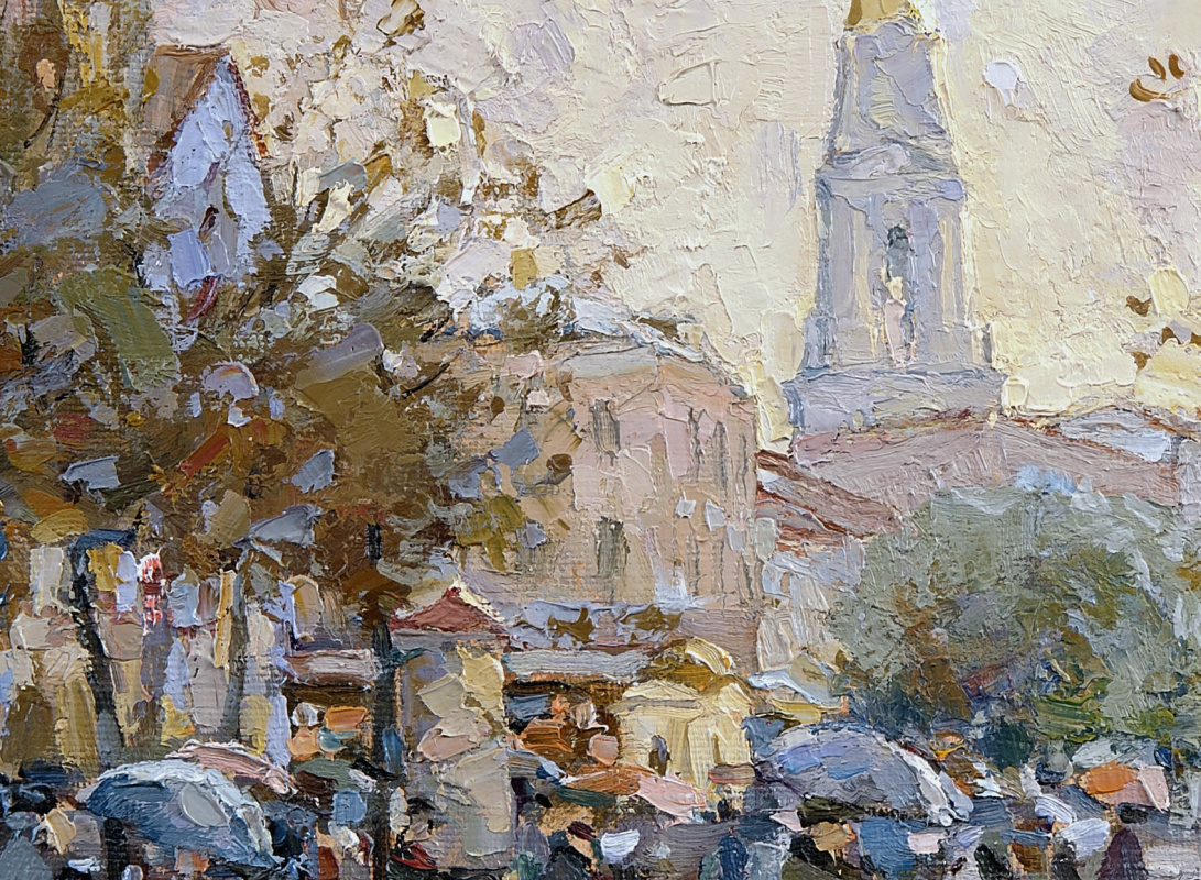 Rain on the Cross. Oil on canvas 27.5 x 36 cm. 2018