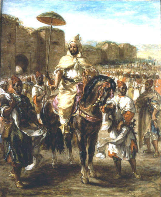 Eugene Delacroix. A portrait of the Sultan of Morocco, Muley Abd-El-Rahman