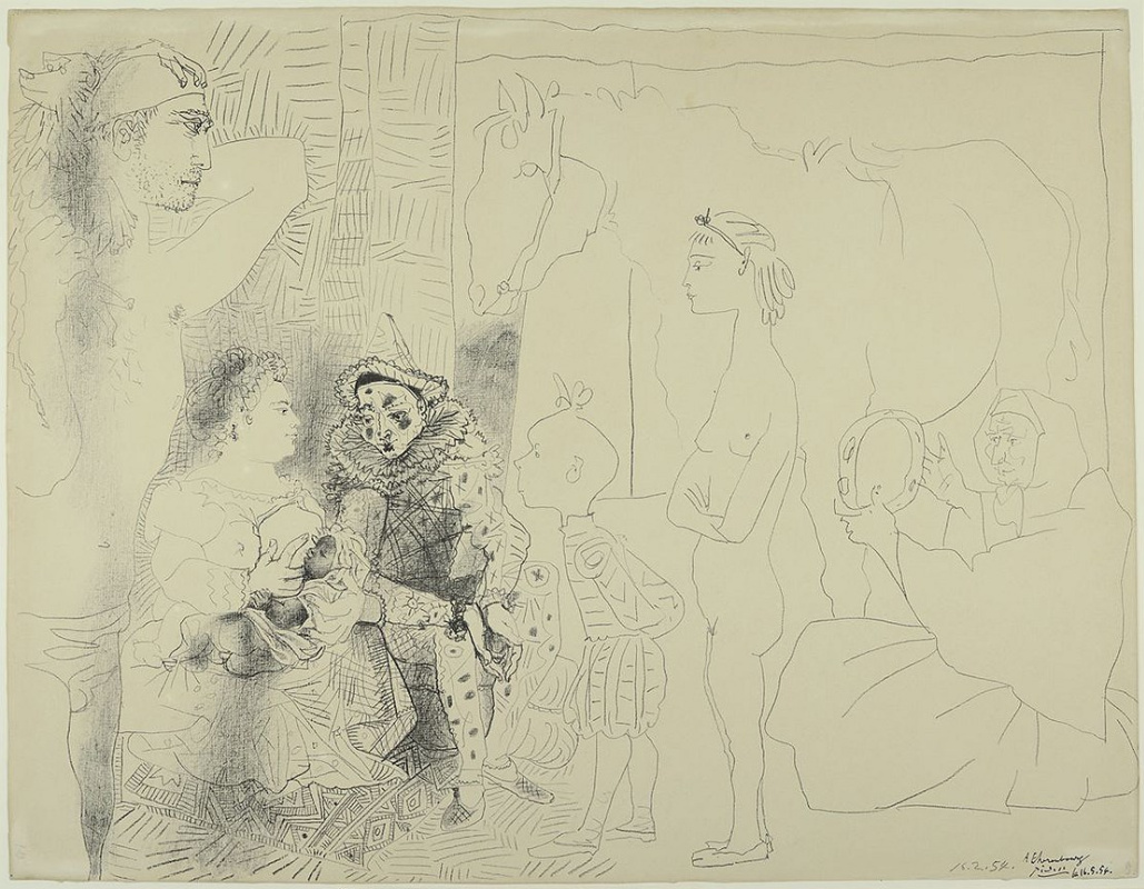 Pablo Picasso. The family of a comedian