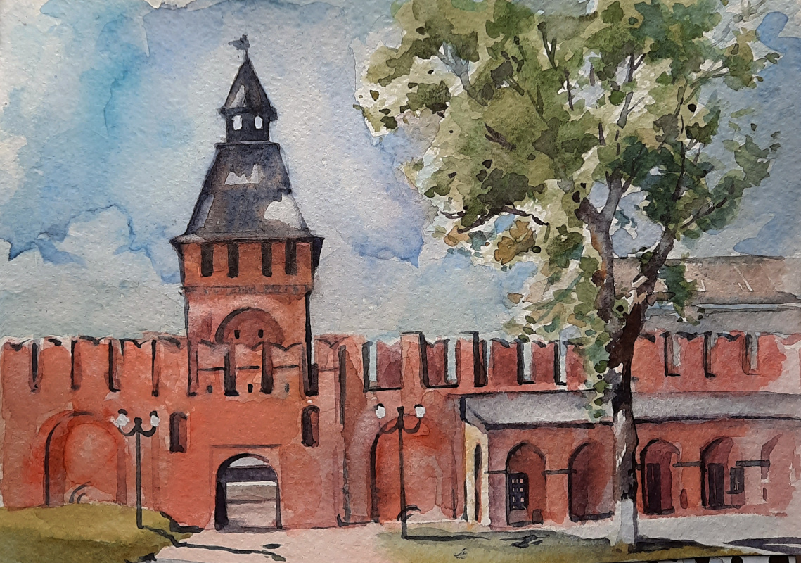 Watercolor series "Tula Kremlin"