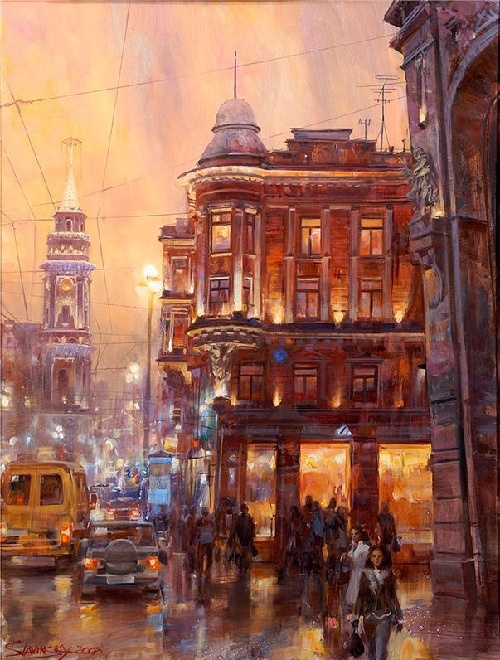 Ivan Efimovich Slavinsky. Lights of the night city