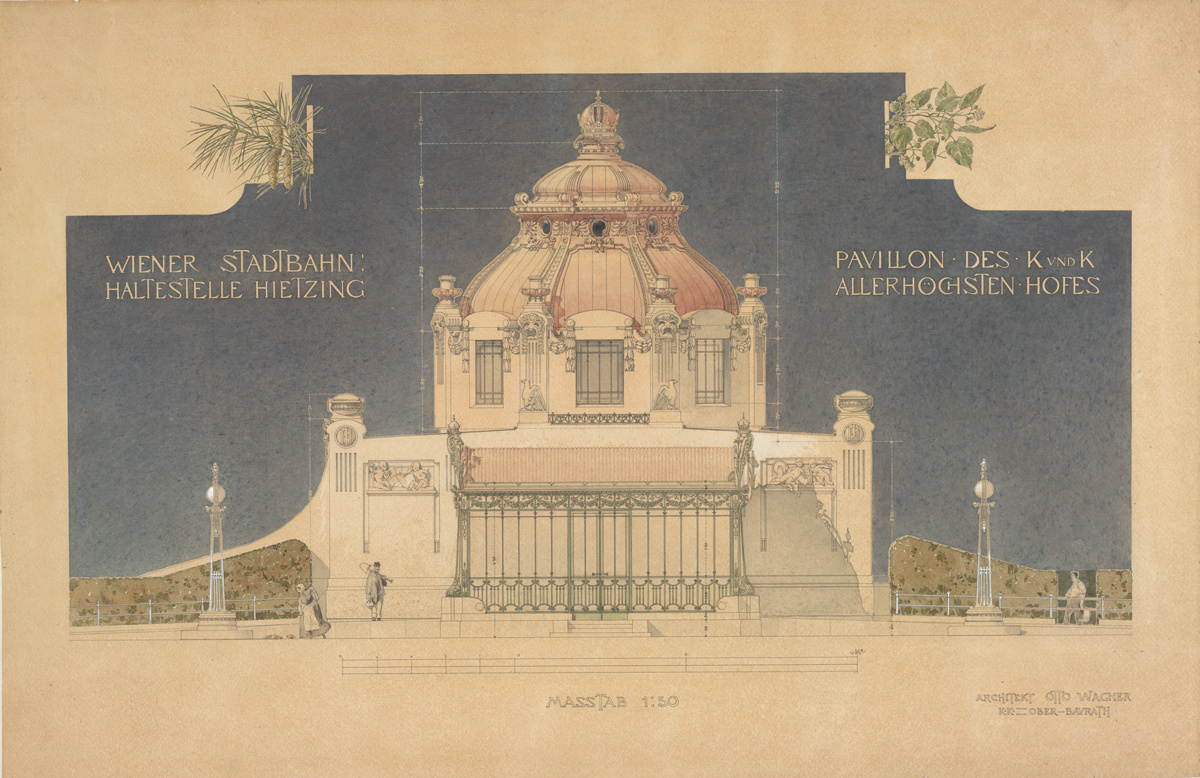 Otto Koloman Wagner. Vienna Stadtbahn Palace Pavilion in Hitzing