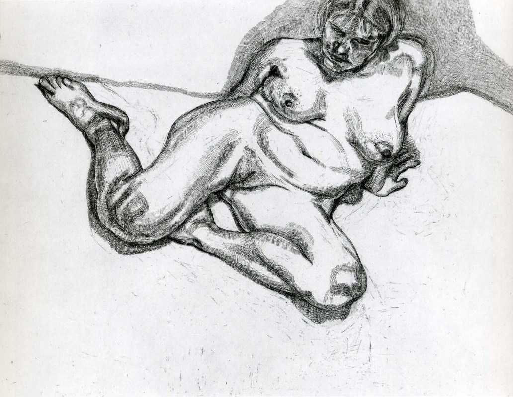 Lucien Freud. Woman without clothes