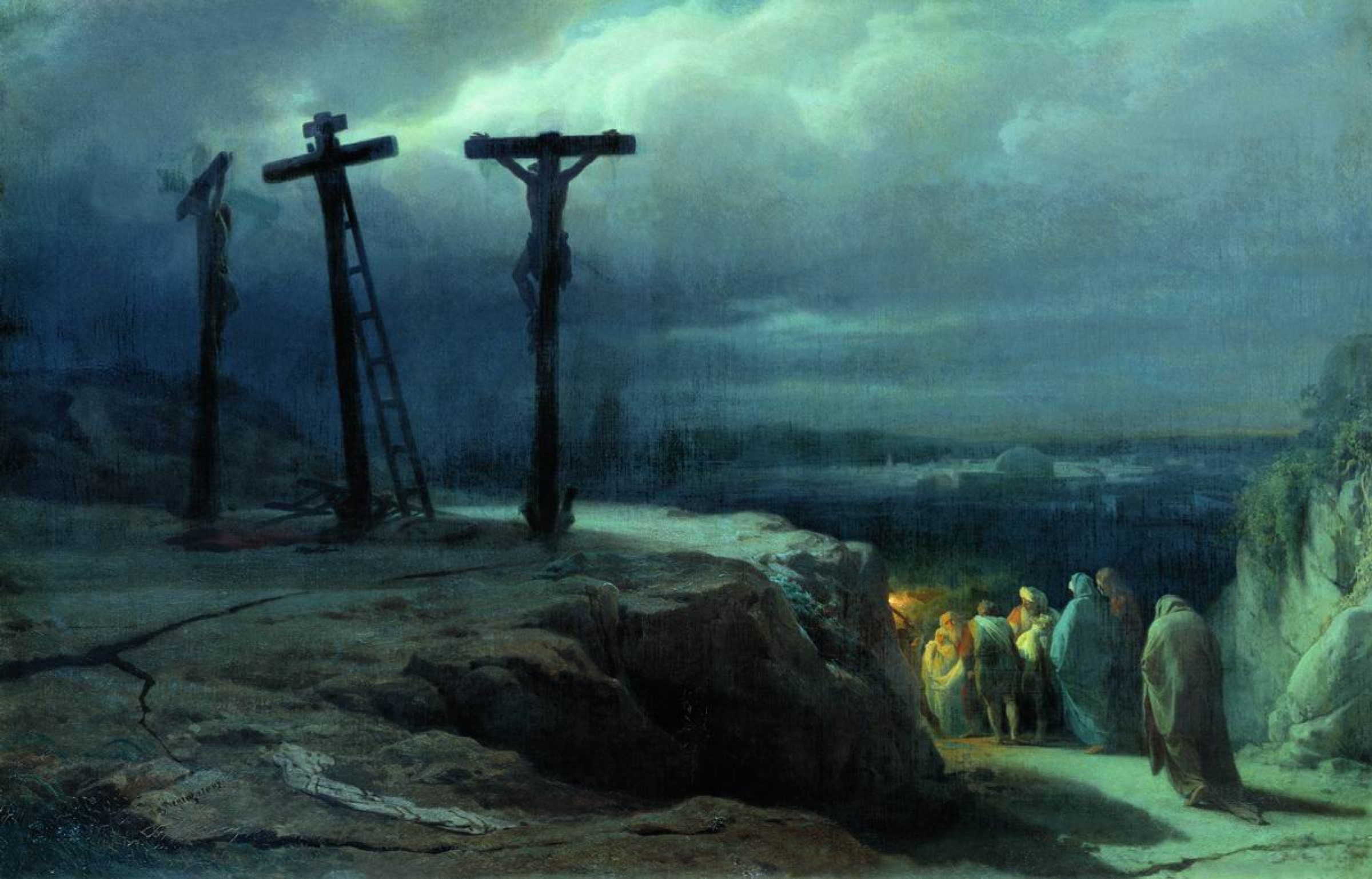 Night at Calvary 1869 100 67 cm by Vasily Vereshchagin History