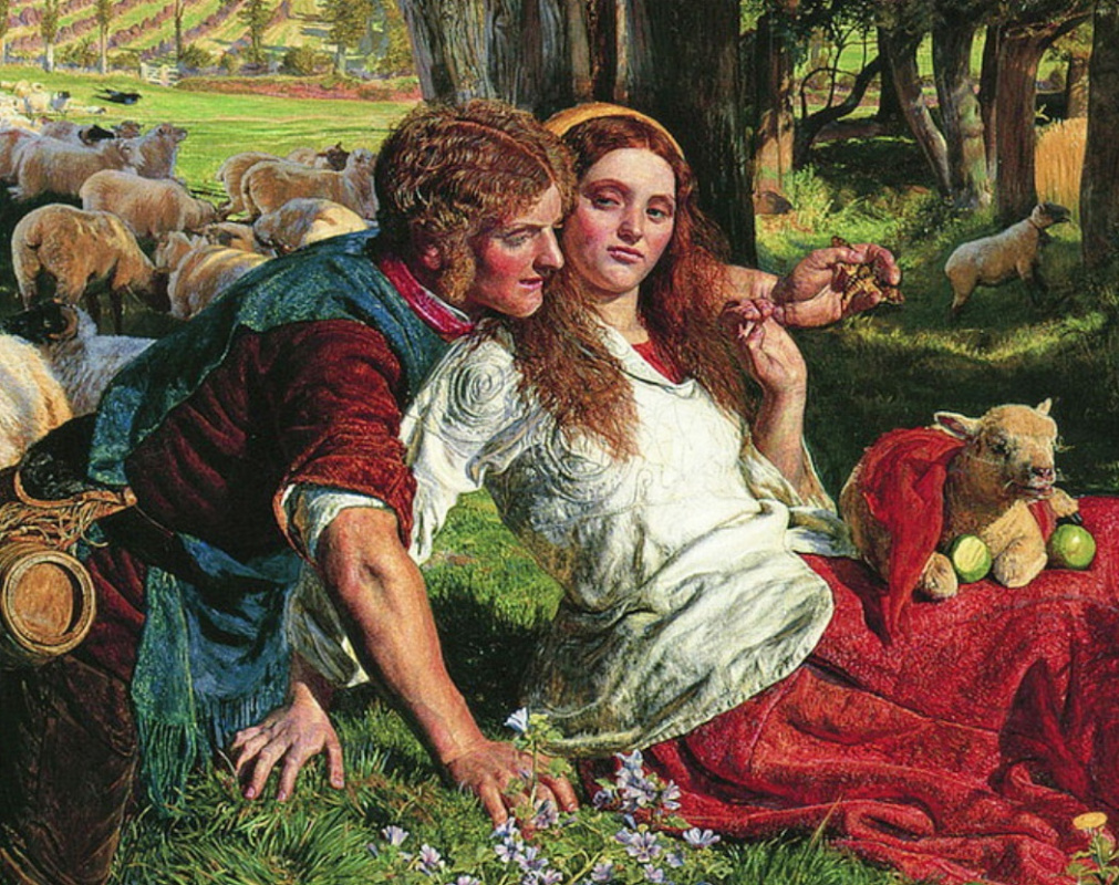 William Holman Hunt. A hired shepherd (Caught in a network). Fragment