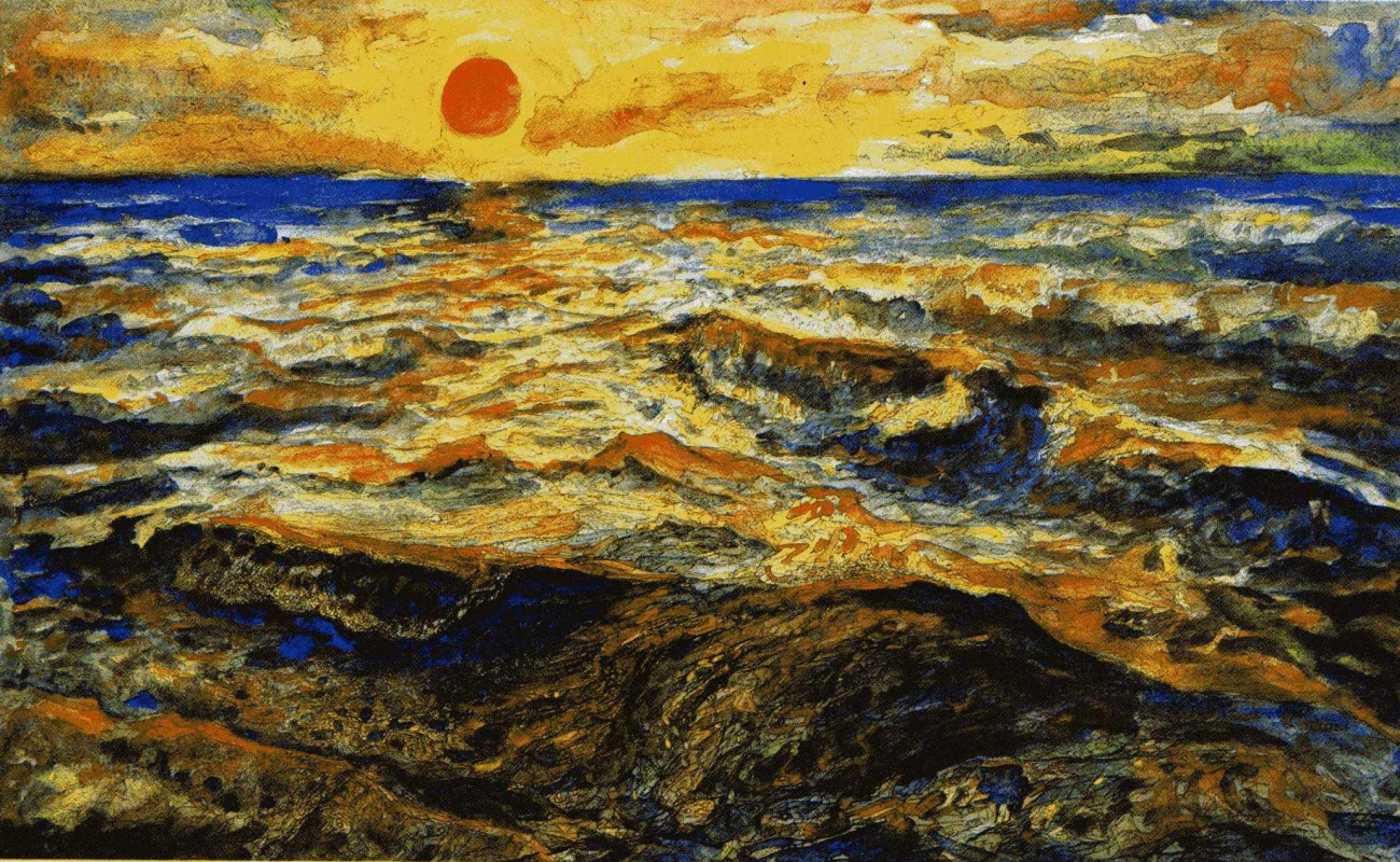 Шумящеемореназакатесолнца:作品描述