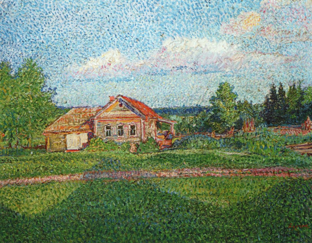 David Davidovich Burliuk. Landscape with a house
