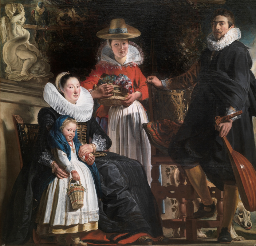 Jacob Jordaens. Self portrait with family