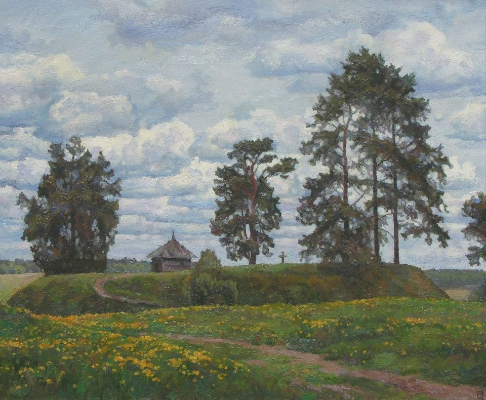 Oleg Borisovich Zakharov. Mayo en la colina de Savkina. Mikhailovsky.
