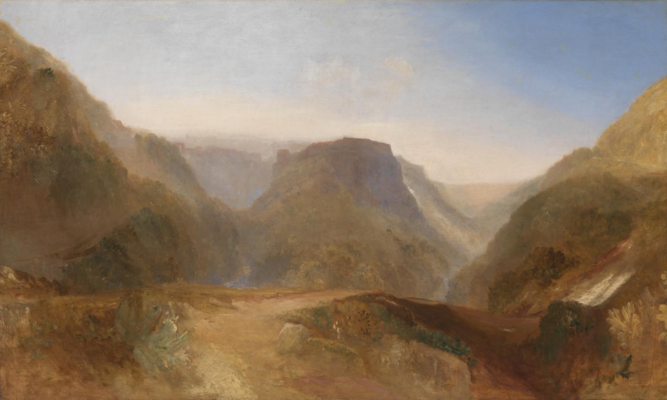 Joseph Mallord William Turner. The Italian landscape. Perhaps Civita di Bagnoregio