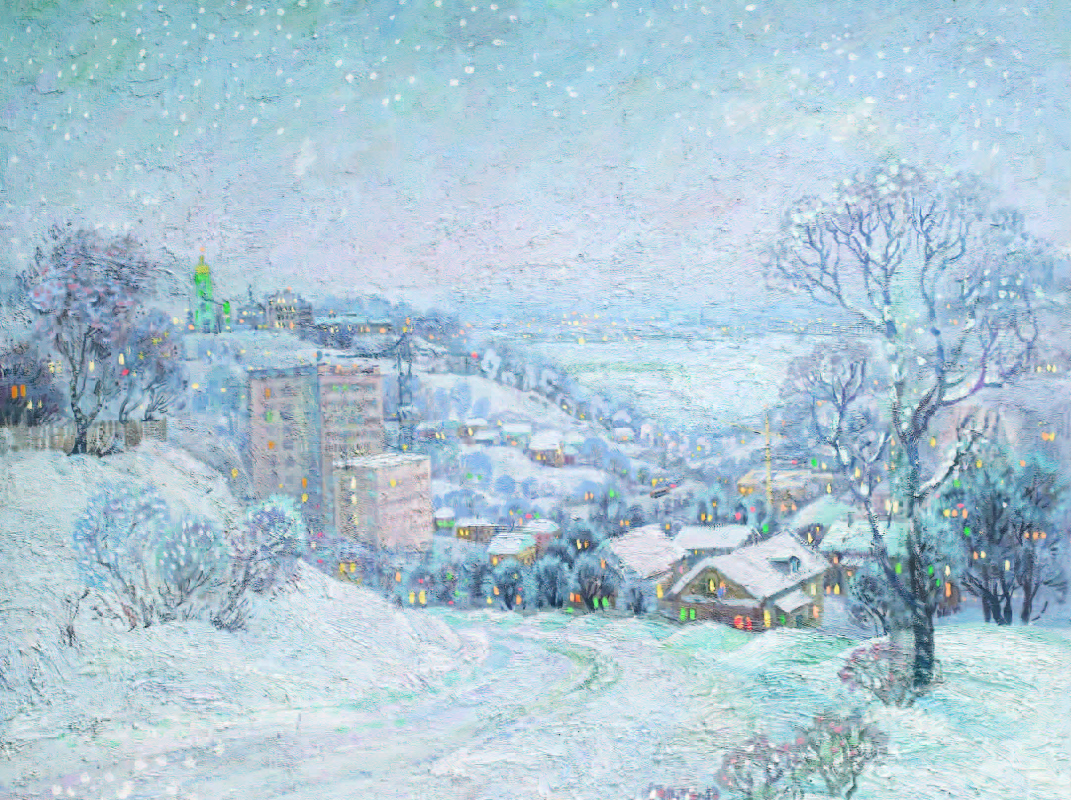 Victor Ivanovich Zaretsky. Winter Kiev