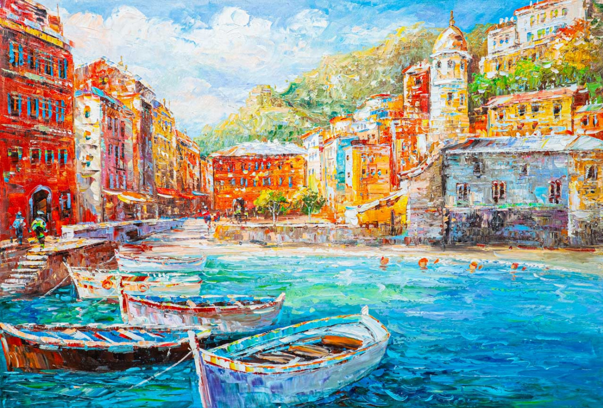 Andrzej Vlodarczyk. The Pearl of Liguria. View of the Italian town of Vernazza N2