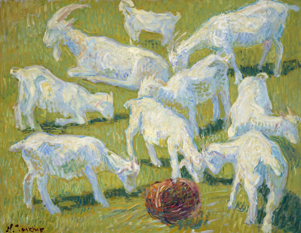 Nikolay Aleksandrovich Tarkhov. Goats in the sun