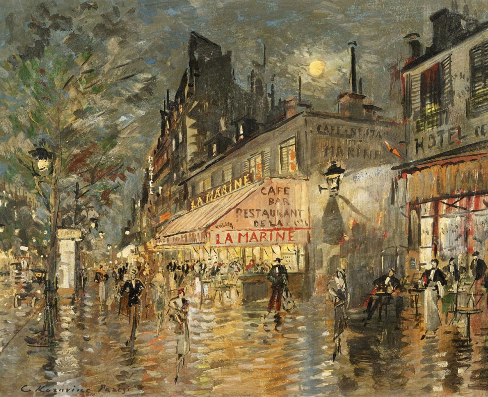 Konstantin Korovin. Cafe "La Marin". Paris