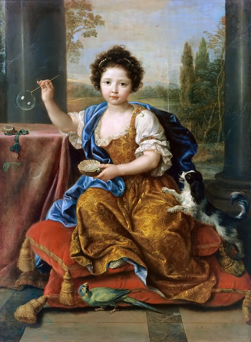 Pierre Minyar. Portrait of Maria Anne de Bourbon (bubbles)