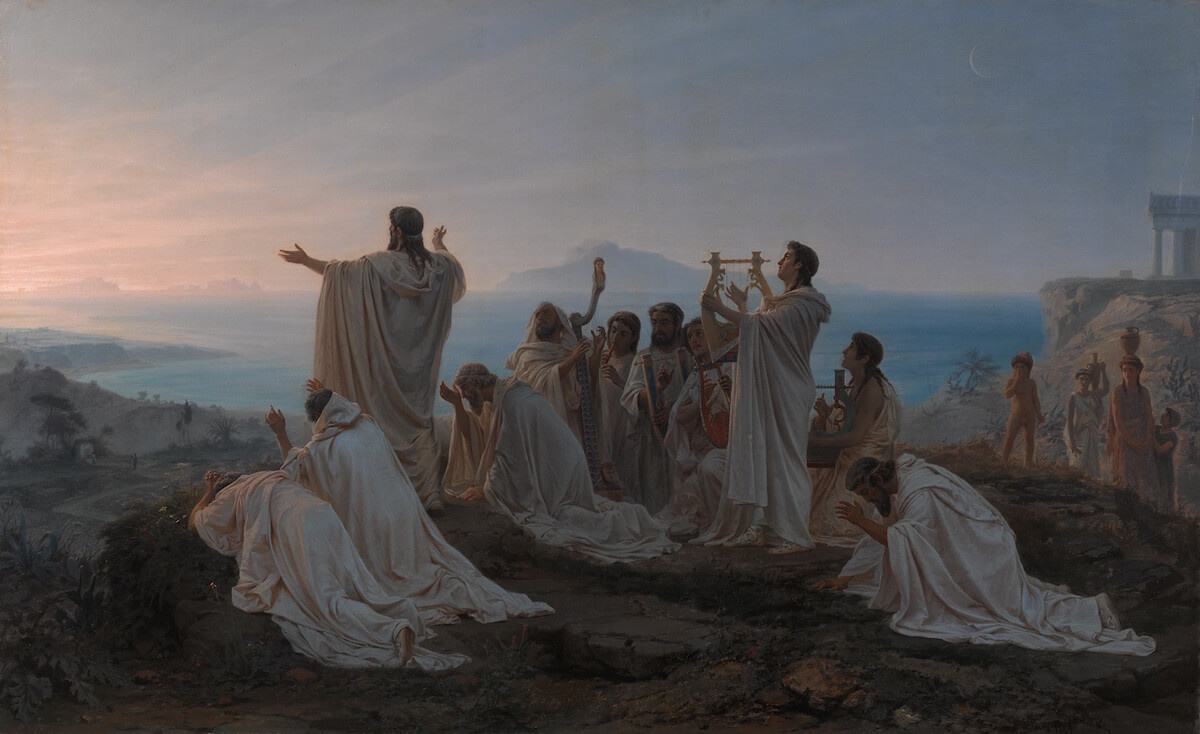 Fedor Andreevich Bronnikov. A hymn to the Pythagoreans the rising sun