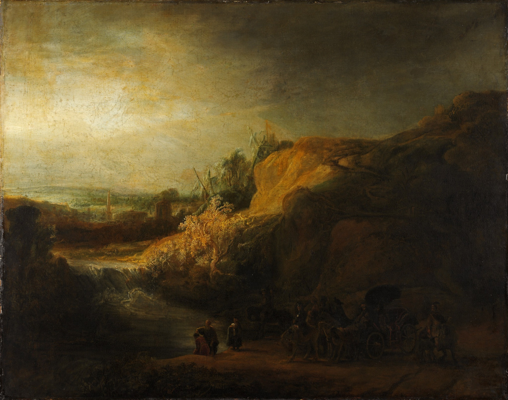 Rembrandt Harmenszoon van Rijn. Landscape with the baptism