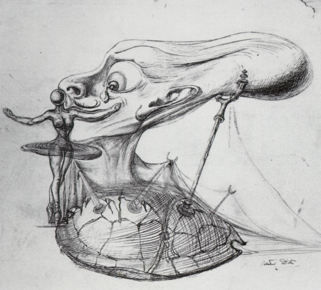 Salvador Dali. Sketch for the cartoon "Destino"