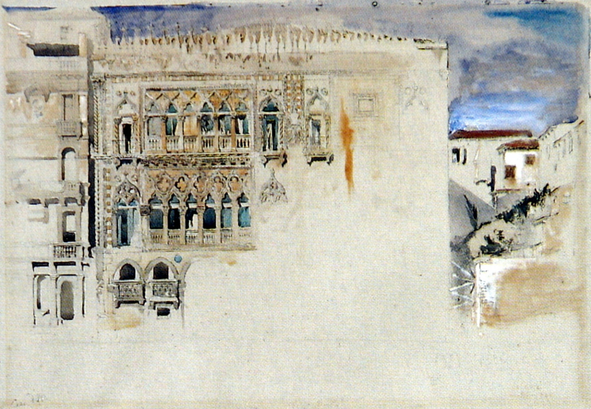 John Ruskin. Ca-d'Oro, or the Palazzo Santa Sofia, Venice