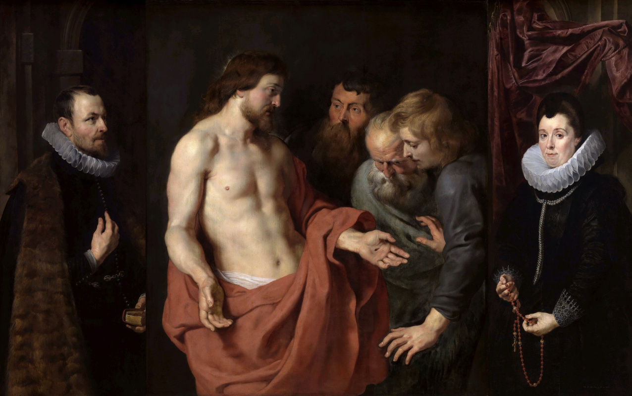 Peter Paul Rubens. The unbelief of St. Thomas with Nicholas Rockson and Adriana pérez