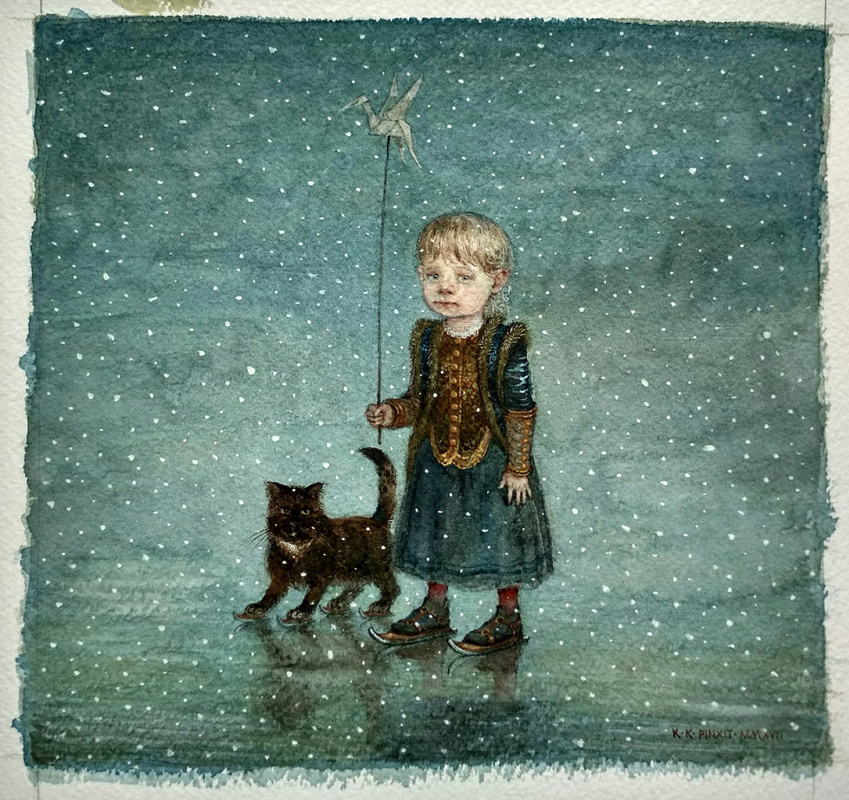 Konstantin Kalinovich. Lisa with a cat