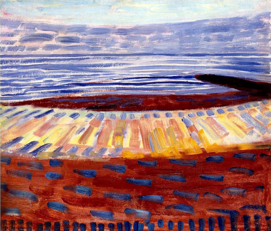 Piet Mondrian. Mar despues de la puesta del sol