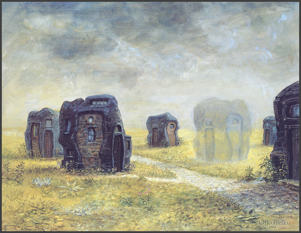 Otto Frello. The house is shrouded in mist