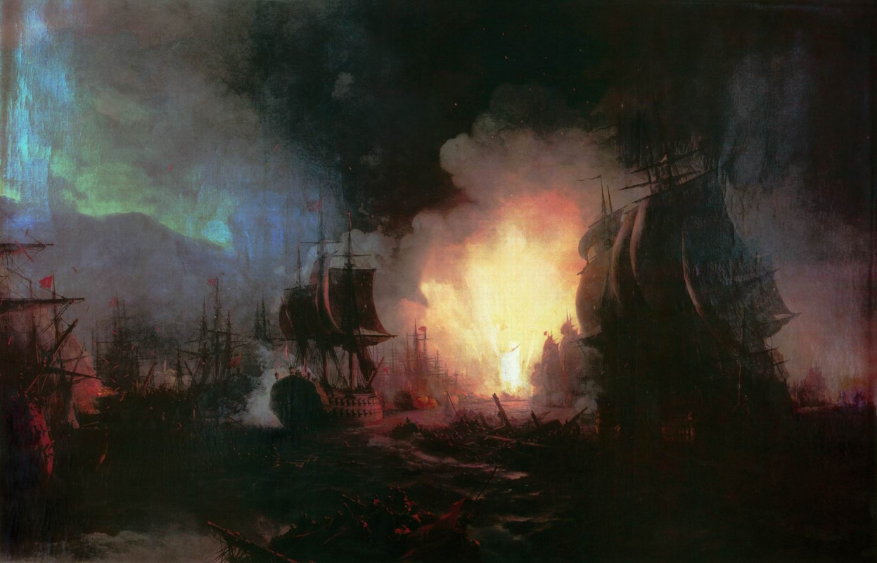 Ivan Aivazovsky. The battle of Chesma