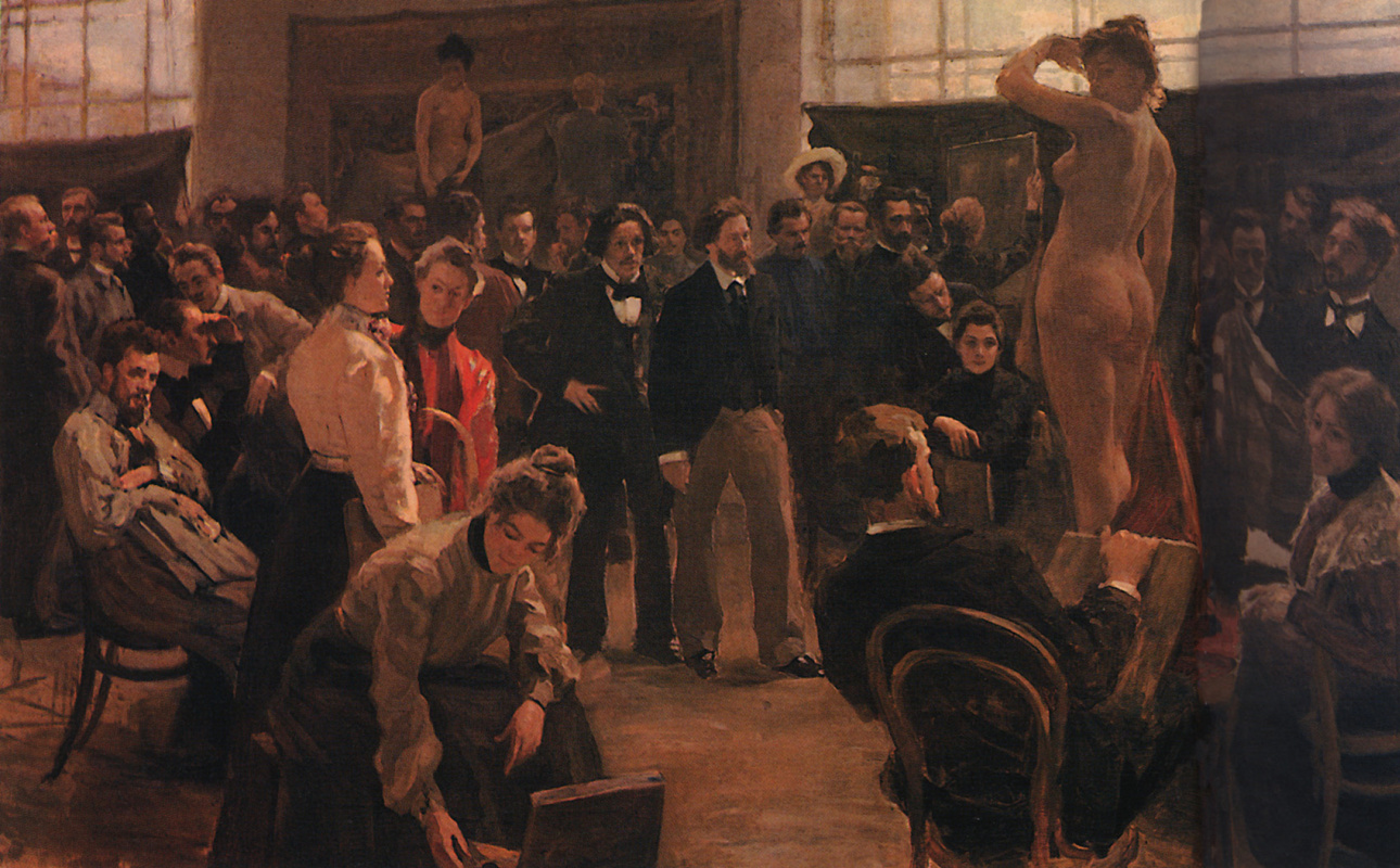 Boris Kustodiev. In the Studio of I. E. Repin Academy of arts