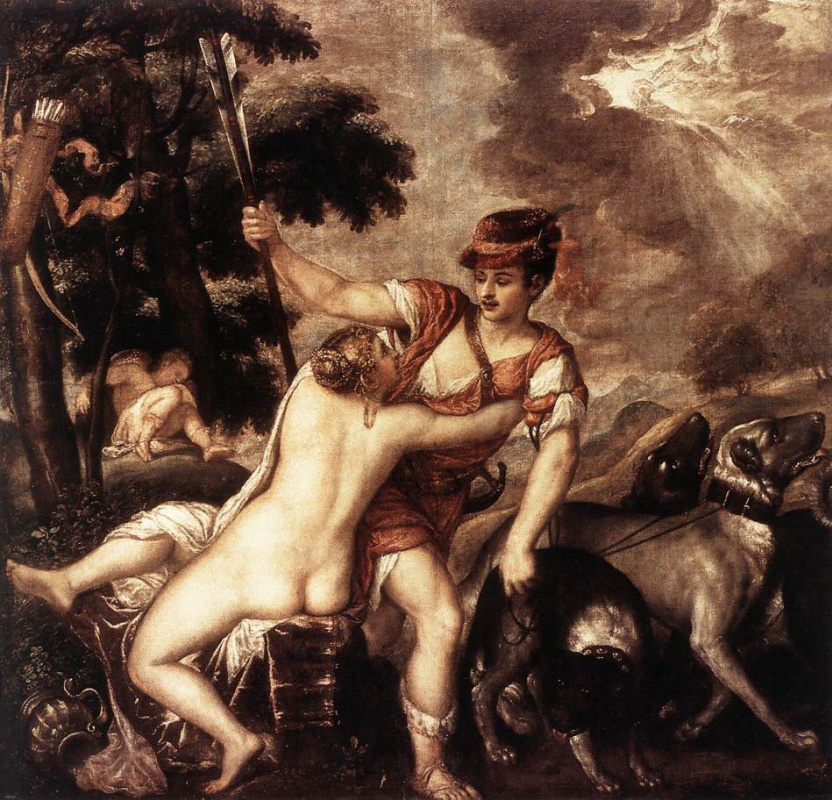 Titian Vecelli. Venus and Adonis