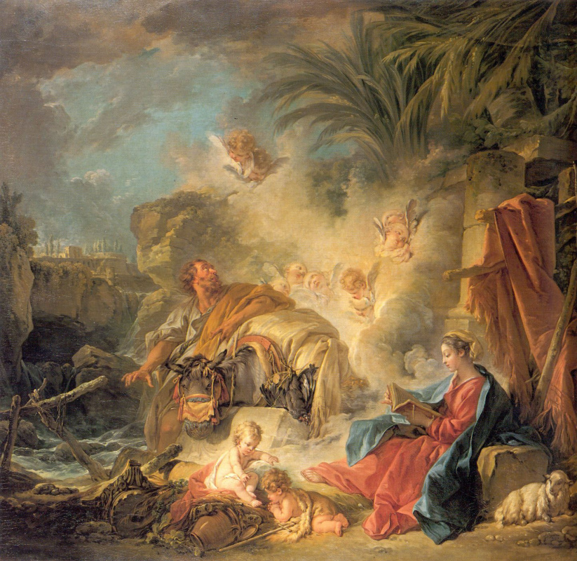 Francois Boucher. The flight into Egypt