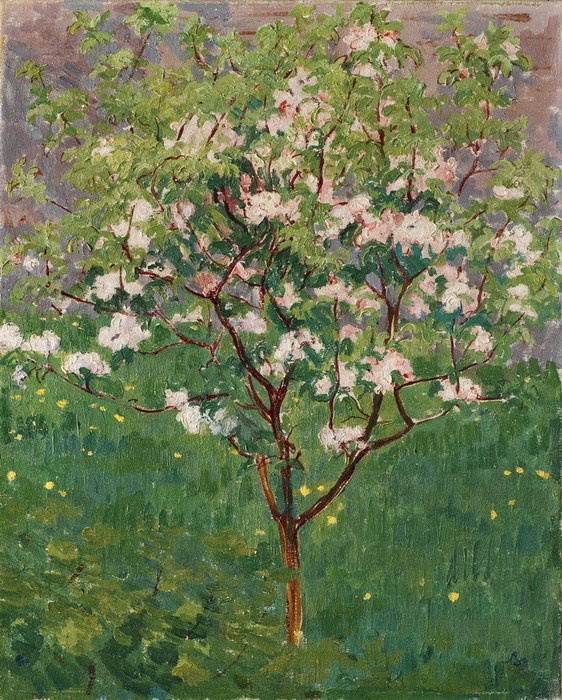 Giovanni Giacometti. Blooming Apple tree