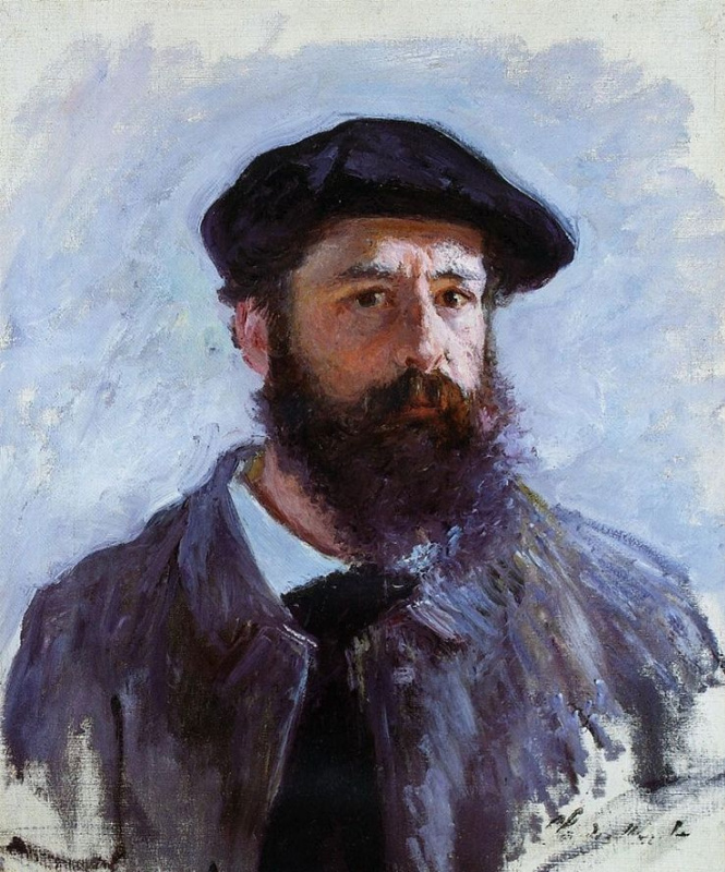 Claude Monet. Monet self portrait in a beret