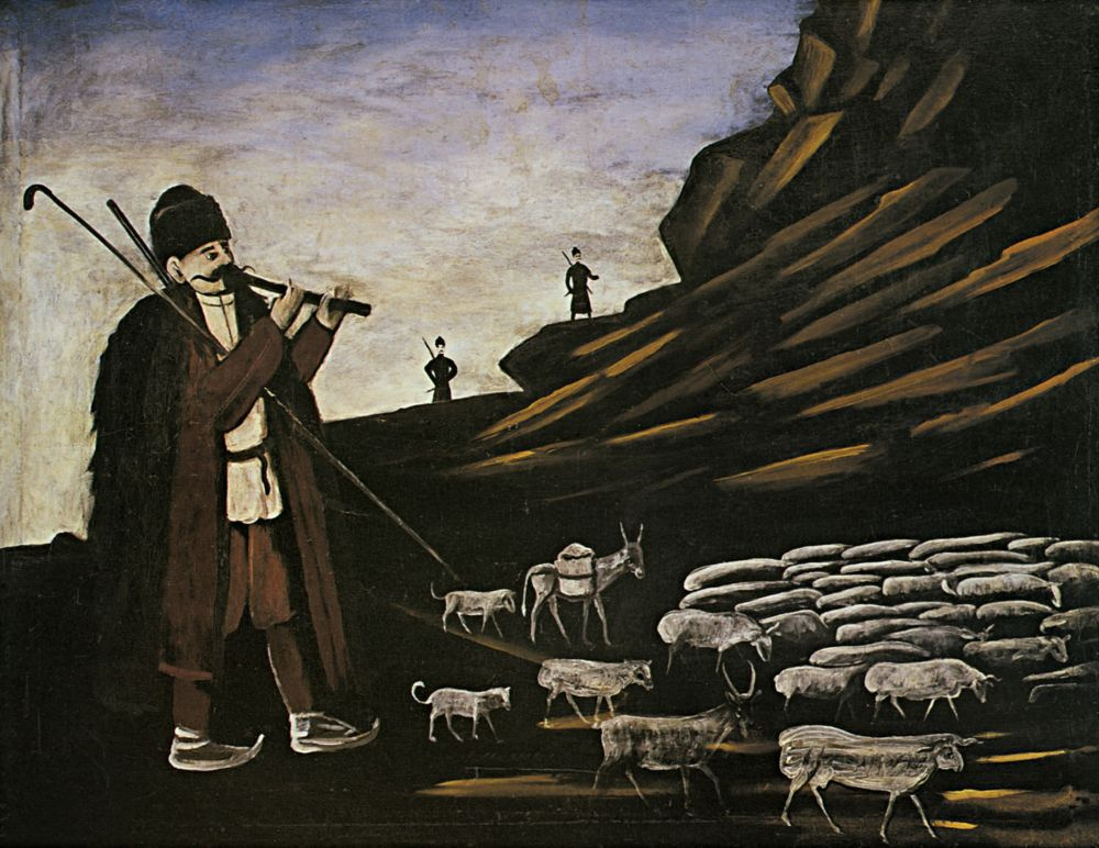 Niko Pirosmani (Pirosmanashvili). A shepherd with his flock