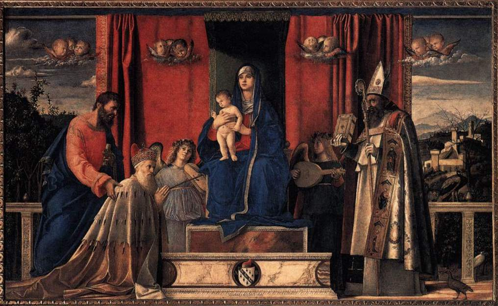 Giovanni Bellini. Madonna and Child with Doge Barbarigo (Barbarigo Altarpiece)