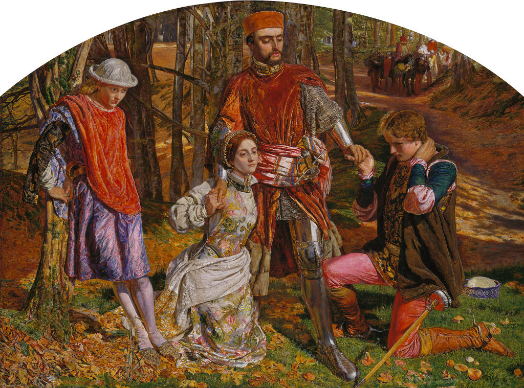 William Holman Hunt. Two gentlemen of Verona (Valentine rescues Sylvia from Proteus)