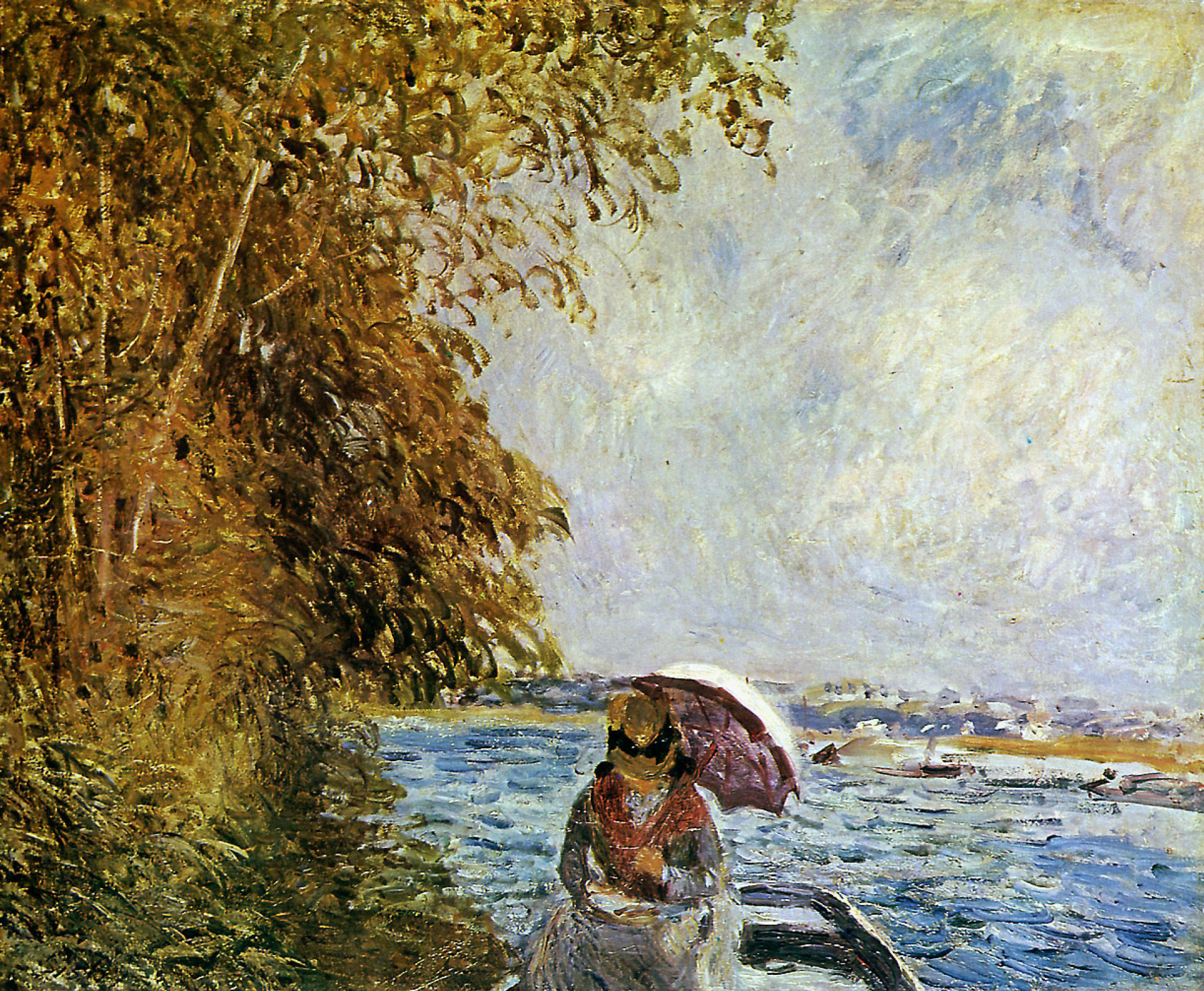 Alfred Sisley On the boat, 1882, 55×46 厘米：作品描述| Arthive