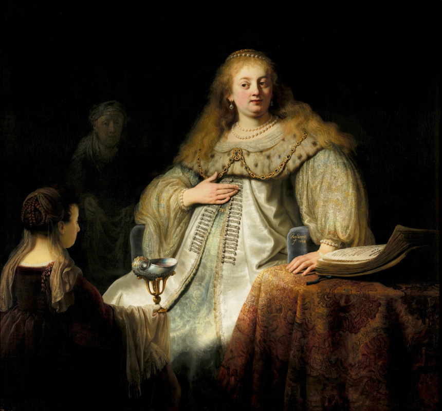 Rembrandt Harmenszoon van Rijn. Judith at the feast of Holofernes (formerly known as "Artemisia")