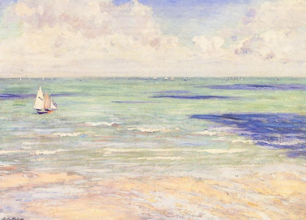Gustave Caillebotte. The seascape. Regatta in Villiers