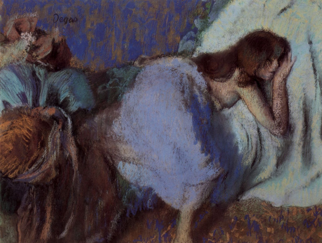Edgar Degas. Girl resting on bed