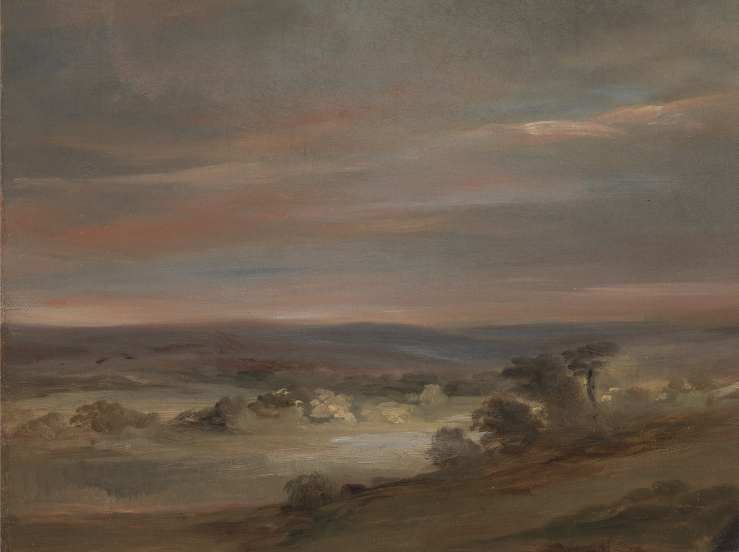 John Constable. View on Hampstead Heath, early morning