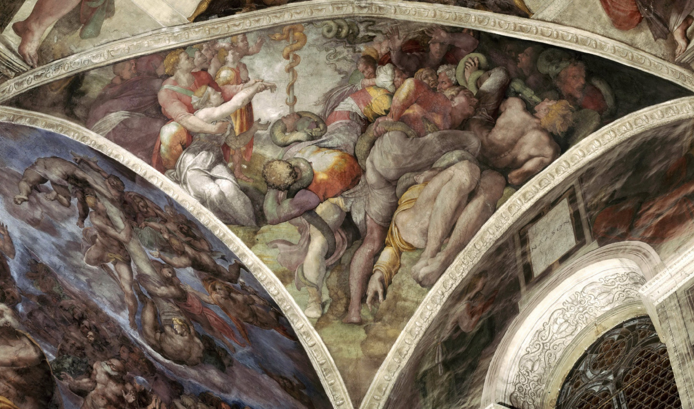 Michelangelo Buonarroti. De la serpiente de bronce
